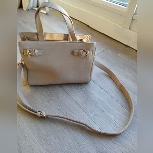 Tan Women's Handbag With Option Of Crossbody Strap